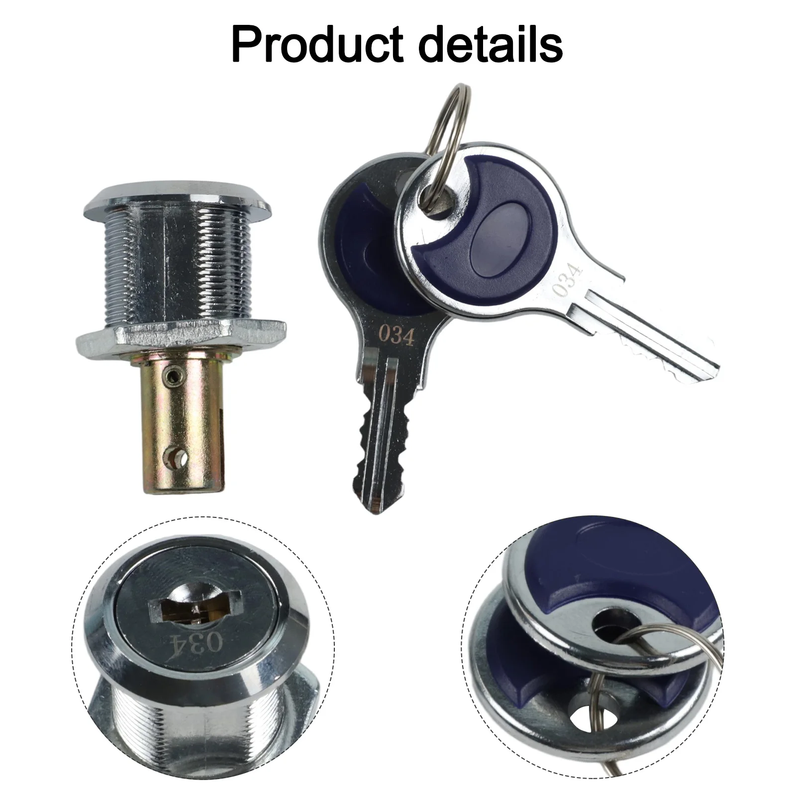 Alloy Toolbox Lock Cabinet Insert Linkage Drawer Lock 180° Rotation Unlocking Toolbox Lock Home Improvement Building Hardware