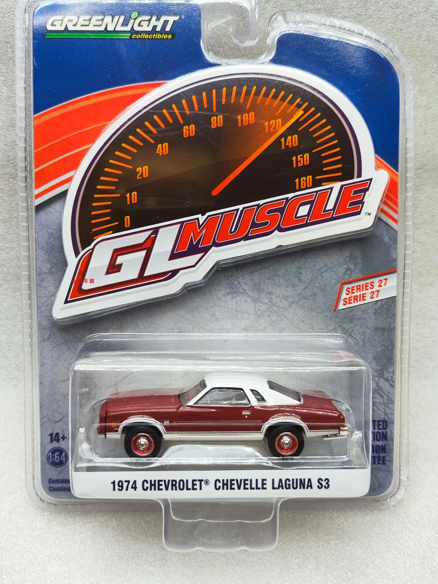 

Модель автомобиля из литого металлического сплава для Chevrolet Laguna S3, 1: 64, 1974