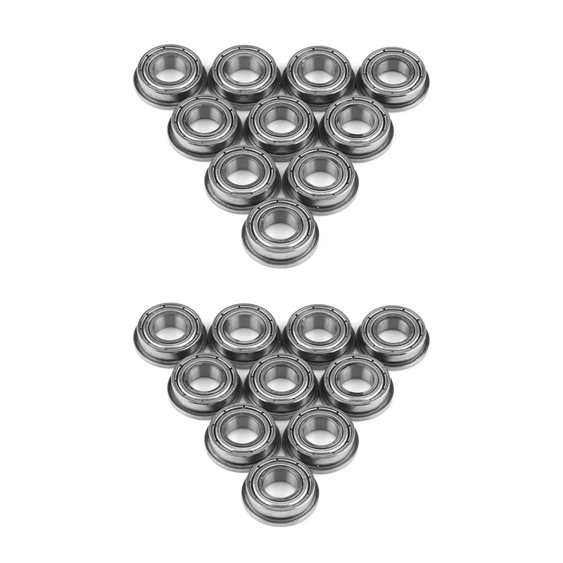 

20 Pcs F688ZZ Flanged Radial Ball Bearings Metal Steel Double Shielded Flange Ball Bearing, 8 X 16 X 5Mm For Motor