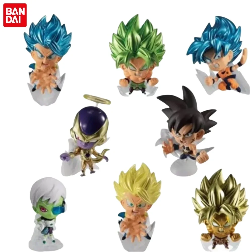 Bandai Gashapon Anime Dragon Ball Soldier Doll Small Handicraft 3 Motion Broli Gogeta Goku Frieza Burdock Action Figure Toy Gift