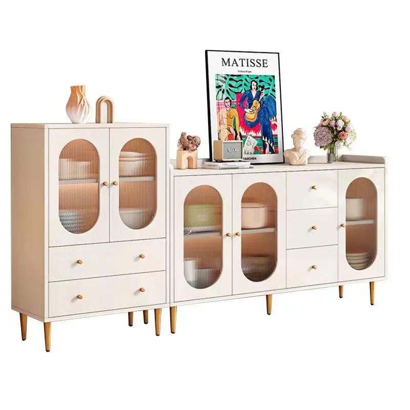 Ripiani credenza in legno cassettiera bianca con accento piatto da pranzo consolle angolare credenza appartamento Mobile mobili Cucina HDH