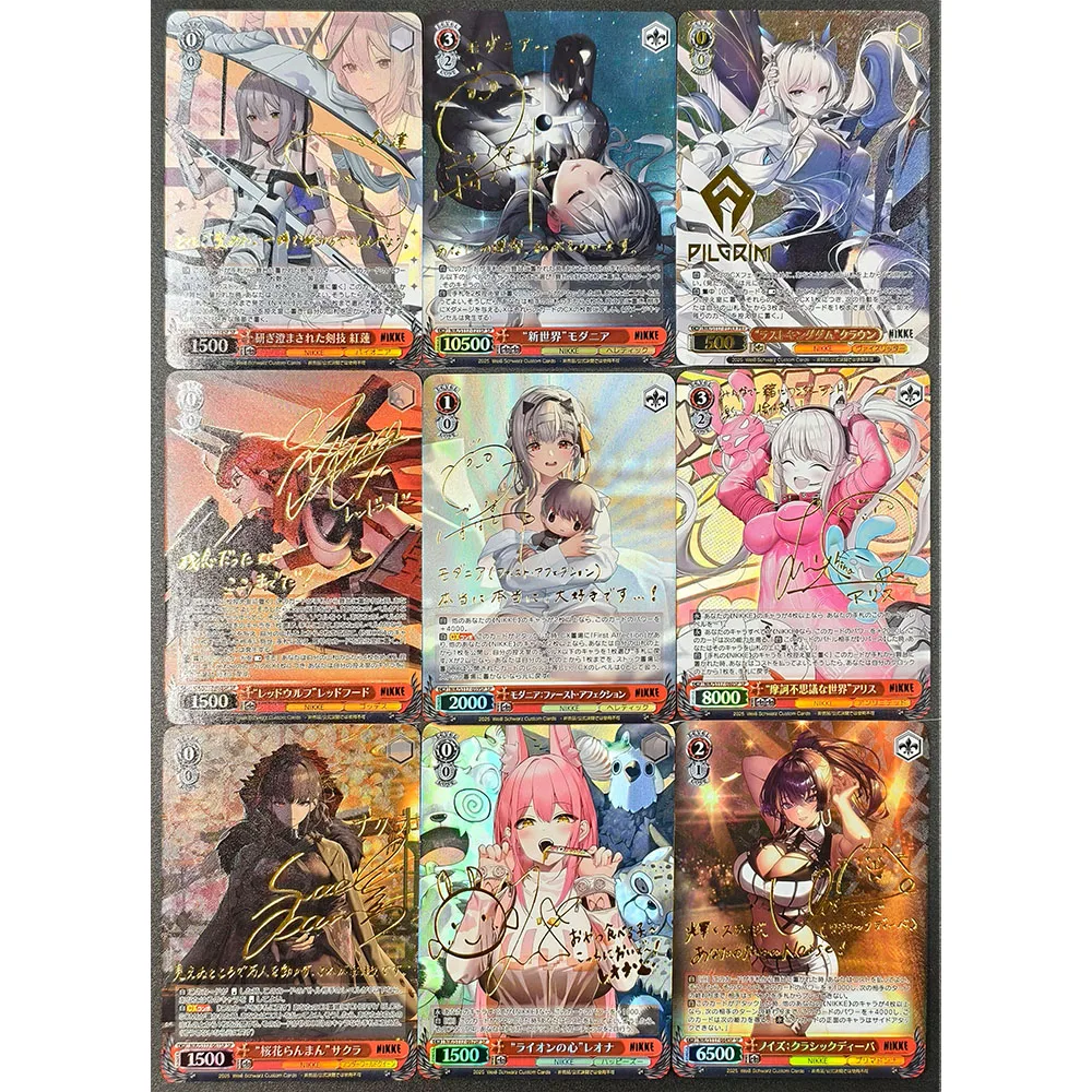 Anime Weiss Schwarz DIY ACG NIKKE Yuzuriha Inori Bogini Zwycięstwa Premium Brokatowa Karta Kolekcjonerska Prezent na Boże Narodzenie Urodziny