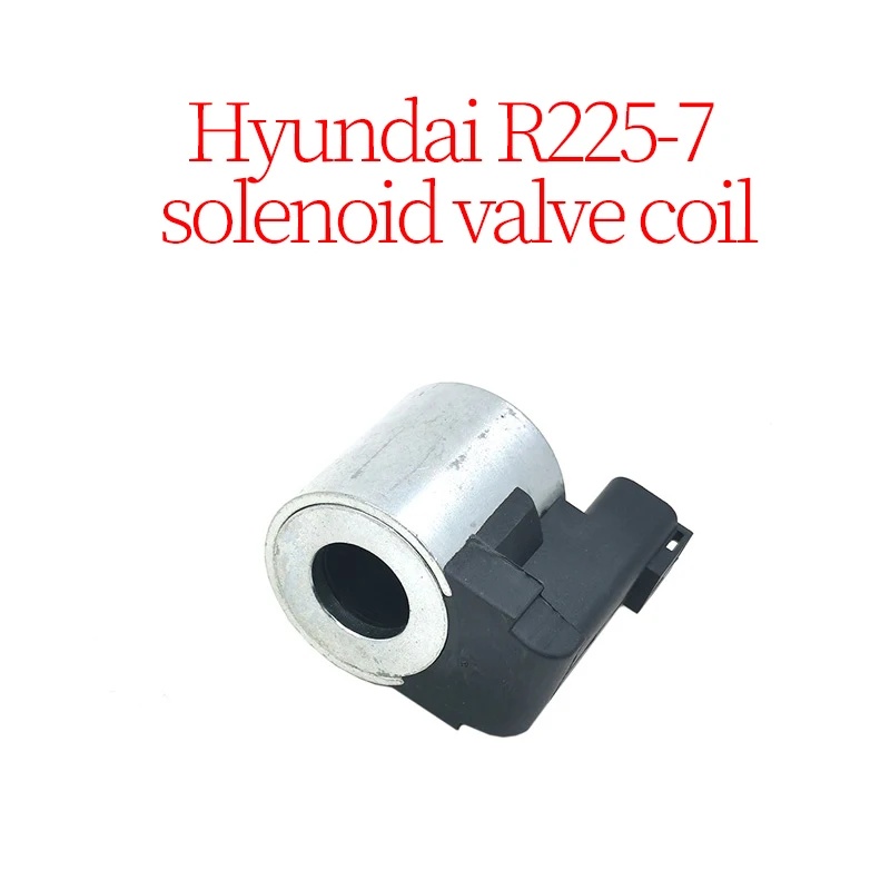 

Solenoid Valve Coil (12V/24V) Length 40mm Hole Distance 18mm for Hyundai R225-7 Excavator Construction Machinery Accessories New