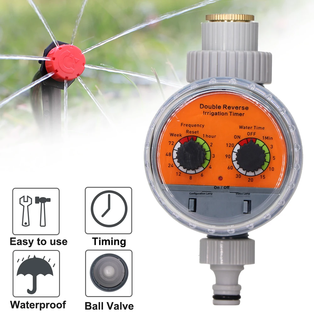 MUCIAKIE Garden Ball Valve Water Timer Automatic Drip Irrigation System Home Outdoor Waterproof Greenhouse Electronic Controller