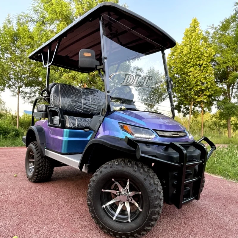 

Лидер продаж, 4-местная электрическая тележка для гольфа, 48 В, высокая мощность, 5000 Вт, экскурсионный клуб и охотничий автобус, коммерческий продукт высокого спроса