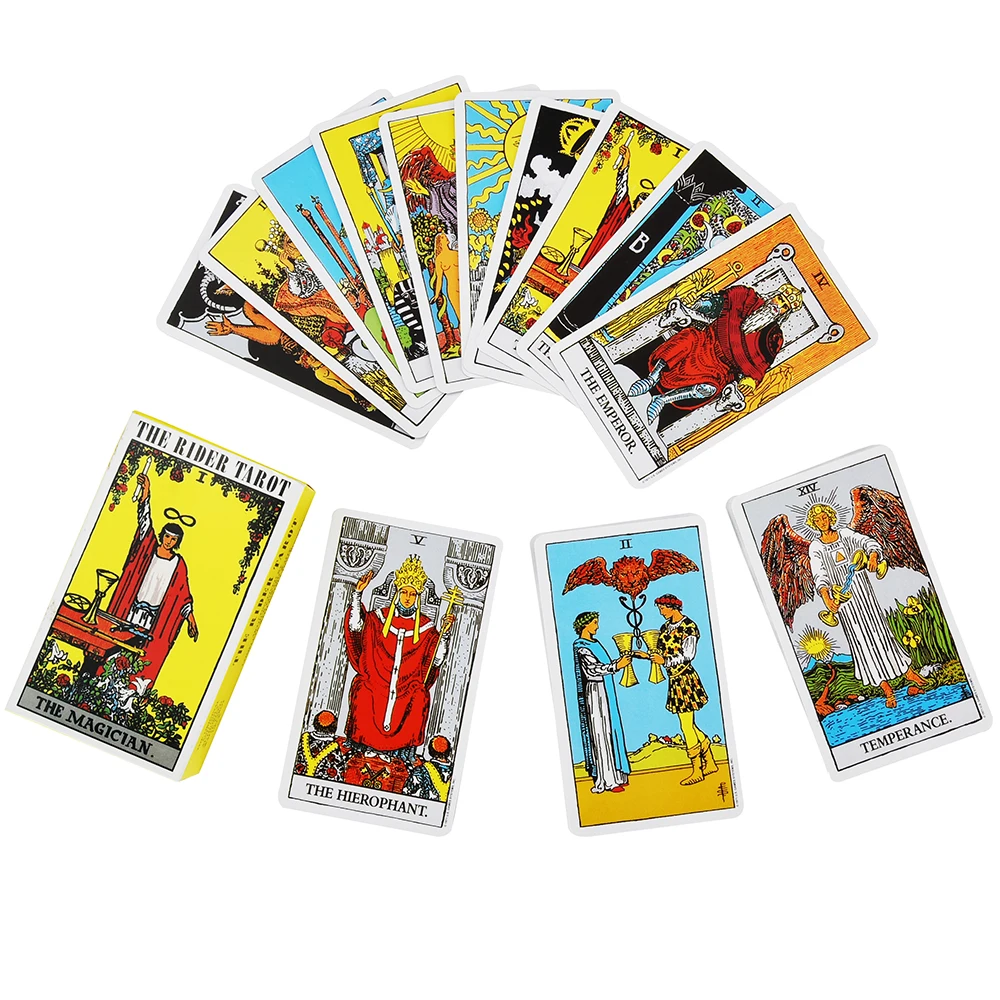 Heißer Verkauf Rider Tarot Karten für Wahrsagerei Persönlichen Gebrauch Tarot Deck Vollständige Englische Version Oracles Deck für Frauen Mädchen Brettspiel – Detail 6