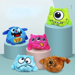 Interactive Dog Toys Bouncing Giggle Shaking Ball Dog Plush Toy Electronic Vibrating Automatic Moving Sounds Monster Puppy Toys