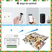 Professional Tool Tuya Smart Life Wifi 433Mhz Blind Curtain Switch With RF Remote For Electric Roller Shutter Control, 1RE