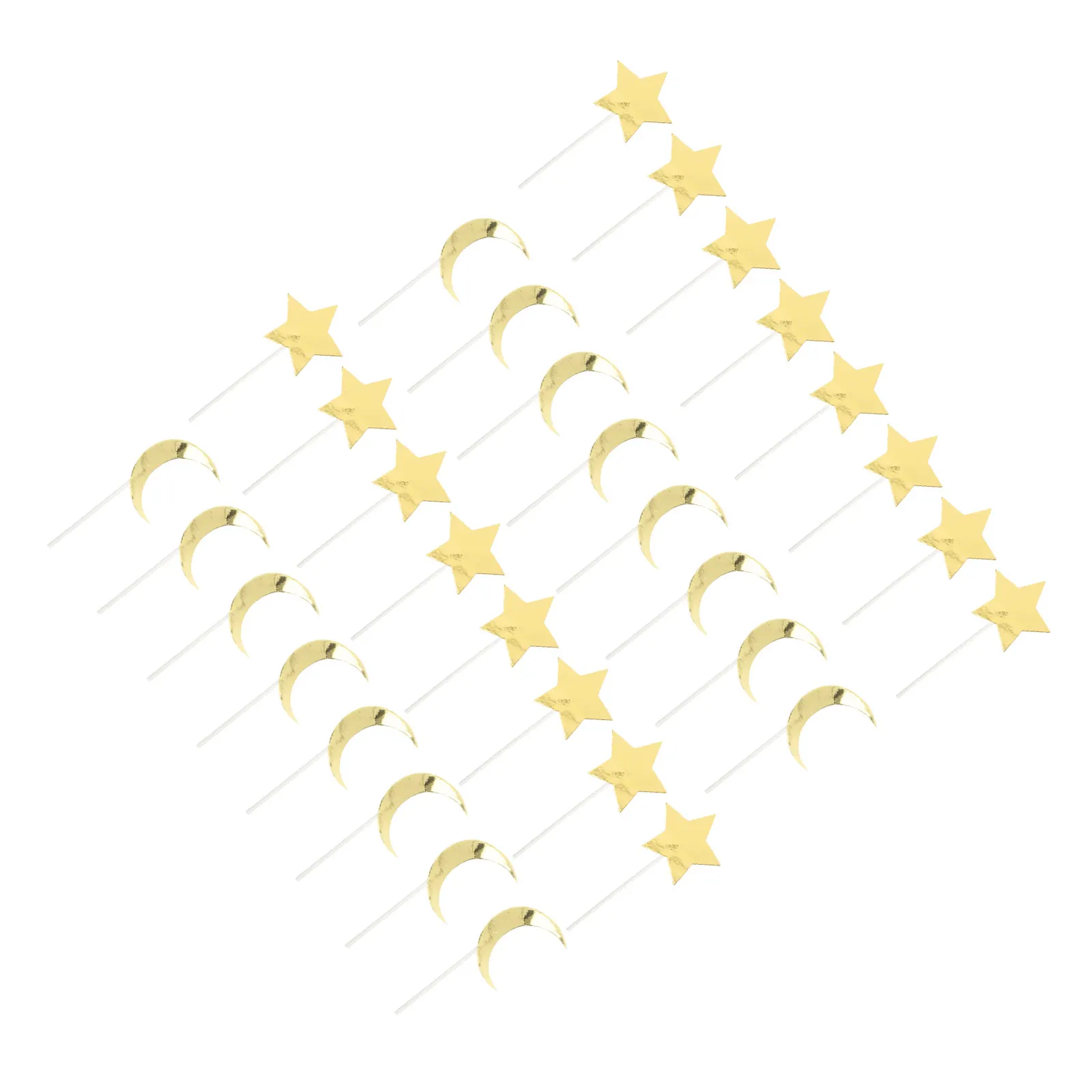 

60 Pcs Insert Premium Paper Picks EID Creative Cake nament Mubarak Decorative nament Festival Cake Topper Dessert Decor Party