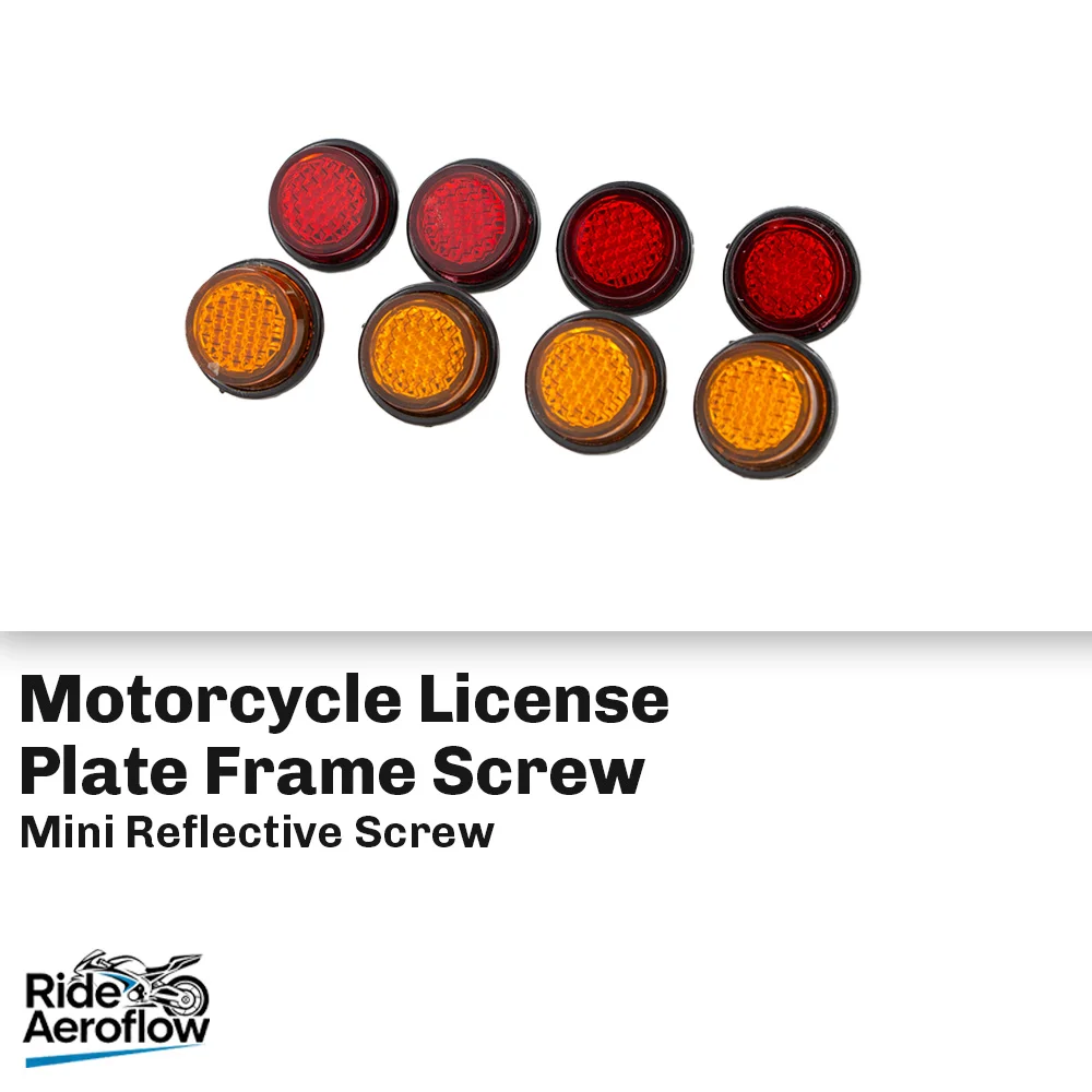 

Universal Motorcycle Red Round Number Plate Reflectors Self Adhesive License Plate Plastic Stickers Warning Reflectiv Reflector
