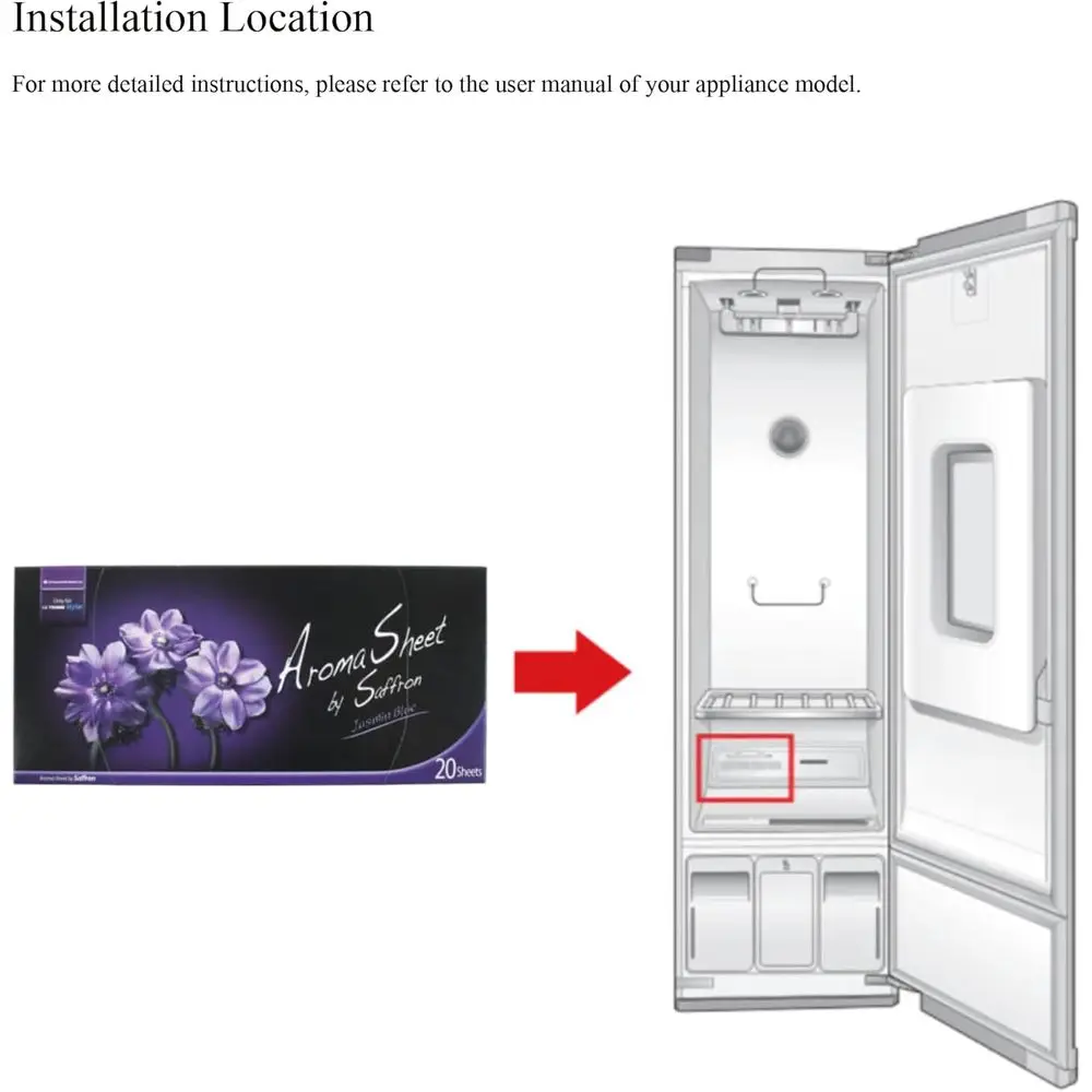 صفائح رائحة باخرة لخزانة الملابس - أزرق ياسمين، عبوة 20 ورقة (عبوة واحدة) | إدراجات عطر خزانة العناية بالملابس | من السهل بي #2