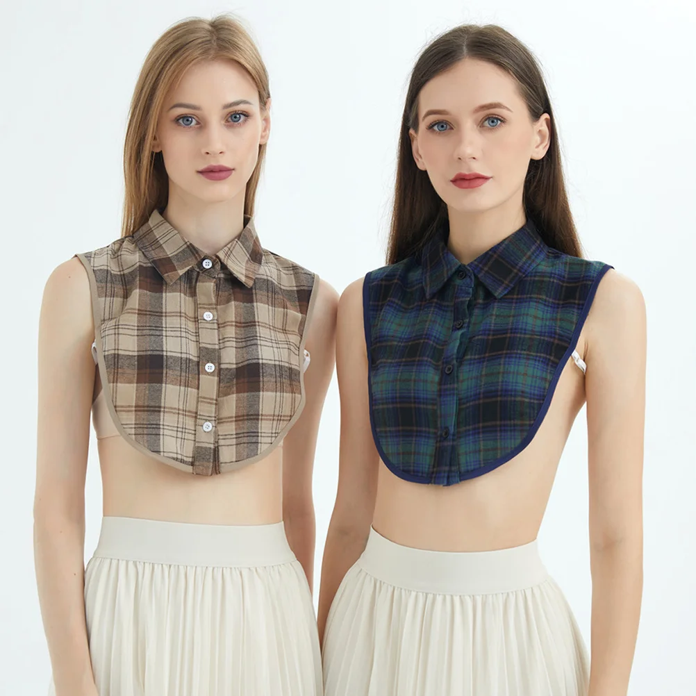 

Half Shirts Fake Collar Detachable Cotton Faux Blouse Insert Collar for Women Lightweight Comfortable Reusable