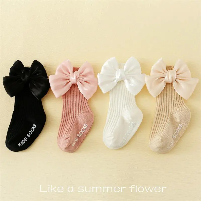 Baby Socks Korean Edition Male and Female Baby Princess White Bottom Loose Socks for Infants Anti slip Mid tube Floor Socks