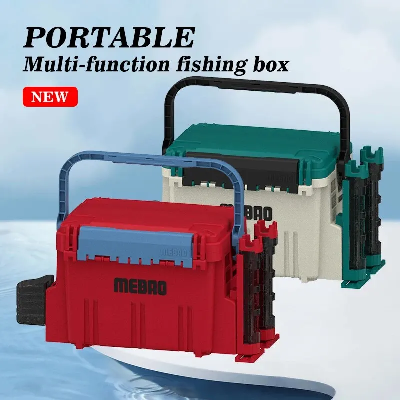 Fishing Tackle Box Big Fishing Tool Box Multifunction Stand Rod Holder Cup Holder Storage Box Goods For Fishing Accessory