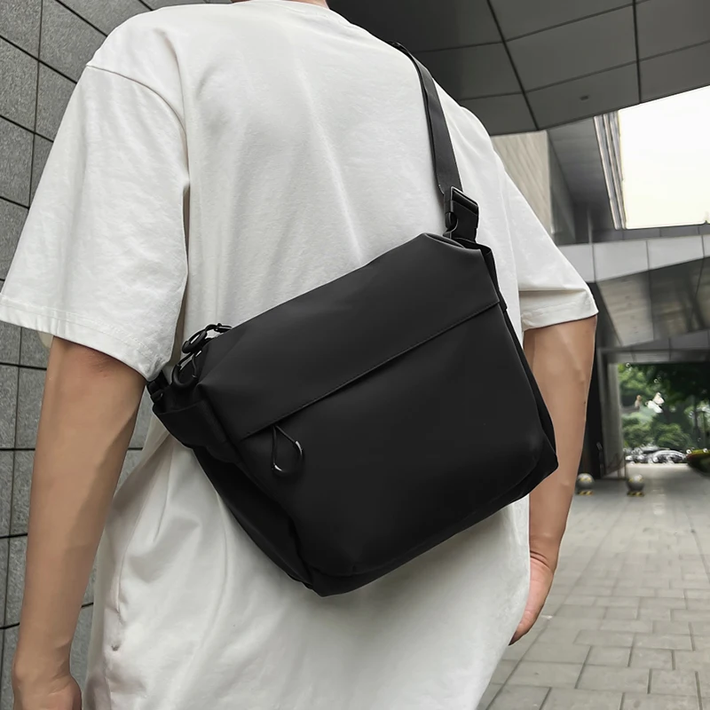 حقيبة كتف رجالية، حزام كتف قابل للتعديل، سحاب إغلاق، حقيبة كروس عتيقة، حقيبة بريد #1
