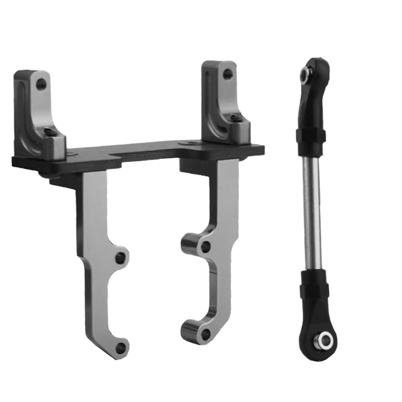 1 Set Metal AR44 Axle For SERVO Mount Stand With Steering Link Rod For Axial SCX10 II 90046 1/10 RC Crawler Upgrades Parts Grey