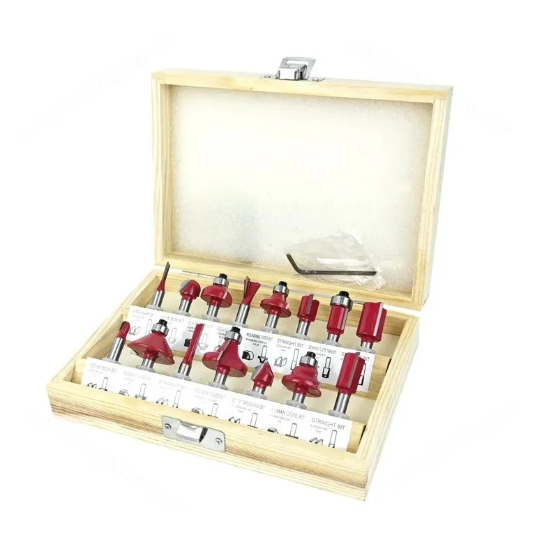Woodworking Milling Cutter Grinding Polishing Tool Set for Slotting Tenon Mortise Engraving Universal Trimming Machine Knife