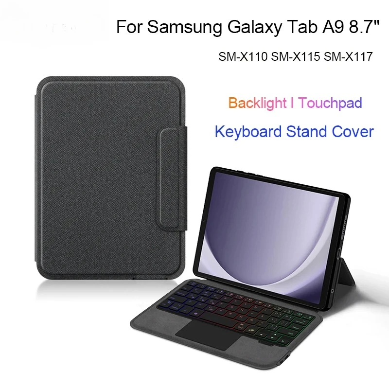 magic-backlight-keyboard-for-samsung-galaxy-tab-a9-87-inch-sm-x110-sm-x115-case-spanish-korean-azert-portuguese-keyboard