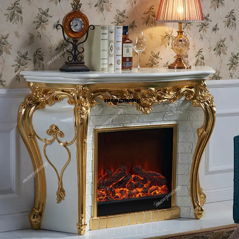 1.45M classical fireplace decorative cabinet retro fireplace frame electronic fireplace core simulation flame home