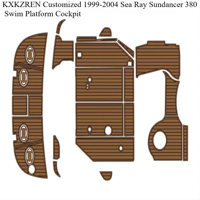 KXKZREN مخصص 1999-2004 Sea Ray Sundancer 380 منصة السباحة قمرة القيادة إيفا رغوة قارب عدم الانزلاق وسادة السيارة وسادة أرضيات اليخوت