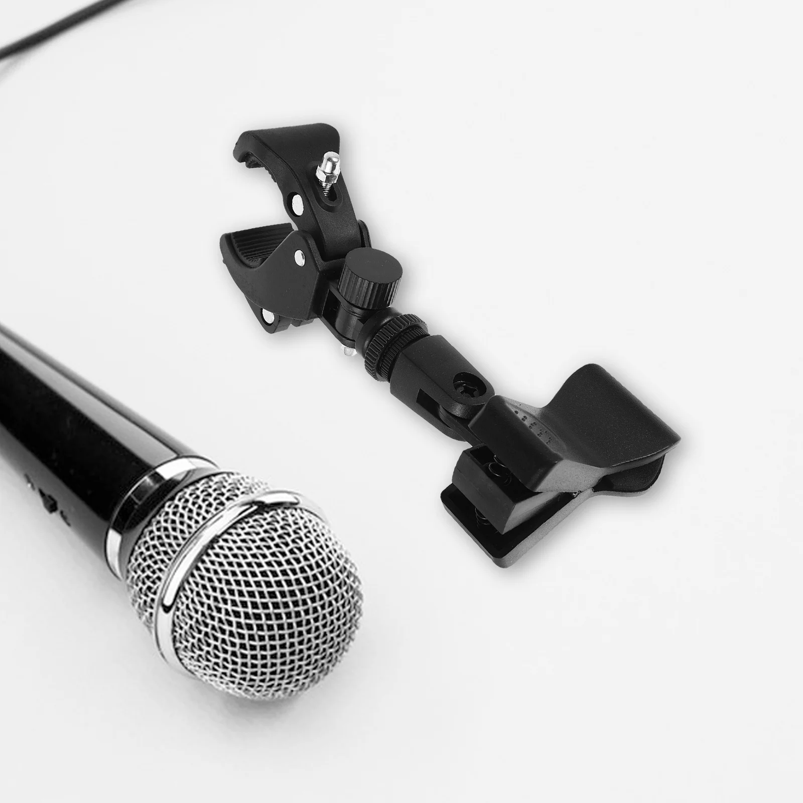 

2Pcs Mic Stand Adjustable Clamp Plastic Spring Mic Clip Holder Recording Table Microphone Mount Studio Podcast Accessories