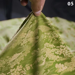Chinese Style Vintage Jacquard Satin Silk Fabric Soft Drape Satin Brocade Fabric For DIY Cheongsam Hanfu Dress Qipao Apparel