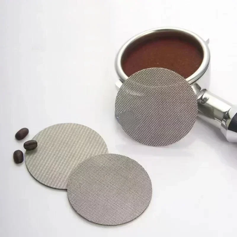 51/53/58mm Reusable Coffee Filter Screen Heat Resistant Mesh Portafilter Barista Coffee Making Puck Screen for Espresso Machine