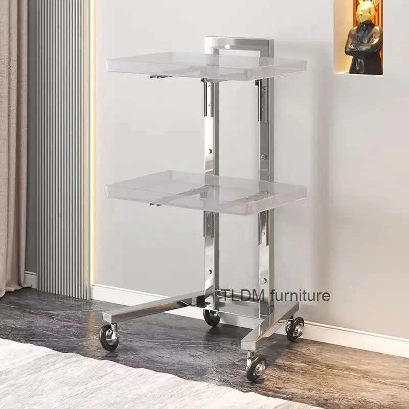 

Cosmetic Hairdresser Tattoo Salon Trolley Stainless Medical Salon Trolley Barber Carrello Portaoggetti Salon Furniture RR50ST