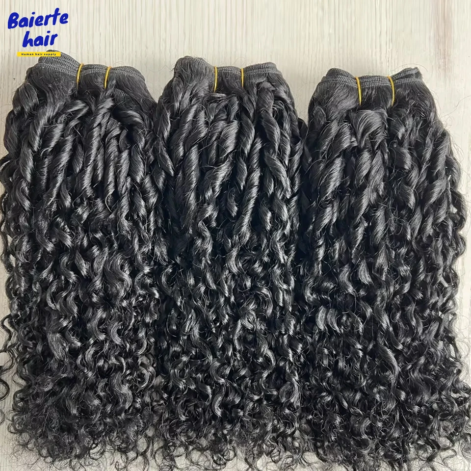 Burmese Pixie Curly Hair Bundles Virgin Human Hair Burmese Vietnamese Raw Human Hair Extensions Wholesale For Full Head Pixie Curls Virgin Hair Kinky Curly 16A Grade Unprocessed Jerry Curly Virgin Hair Weave Extension Brazilian Hair Weave Bundles