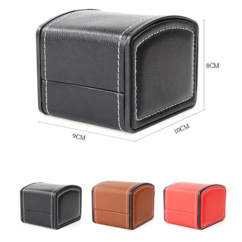 Scatola per orologio singola portatile Custodia per orologio in pelle PU Organizzatore Portaoggetti per orologio da polso Uomo Donna Bracciale Scatole per gioielli Confezione regalo