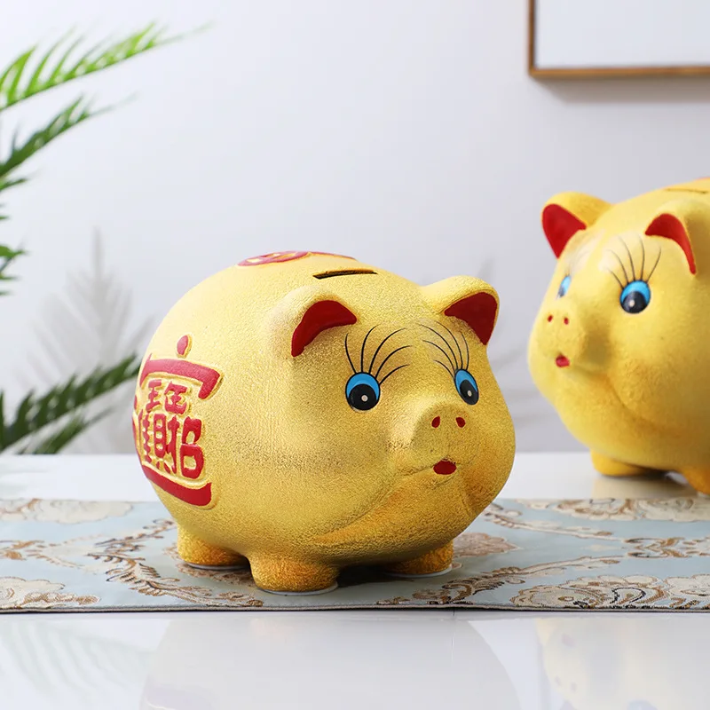 The piggy bank can only go in and out of the new 2024 savings golden pig, savings piggy children