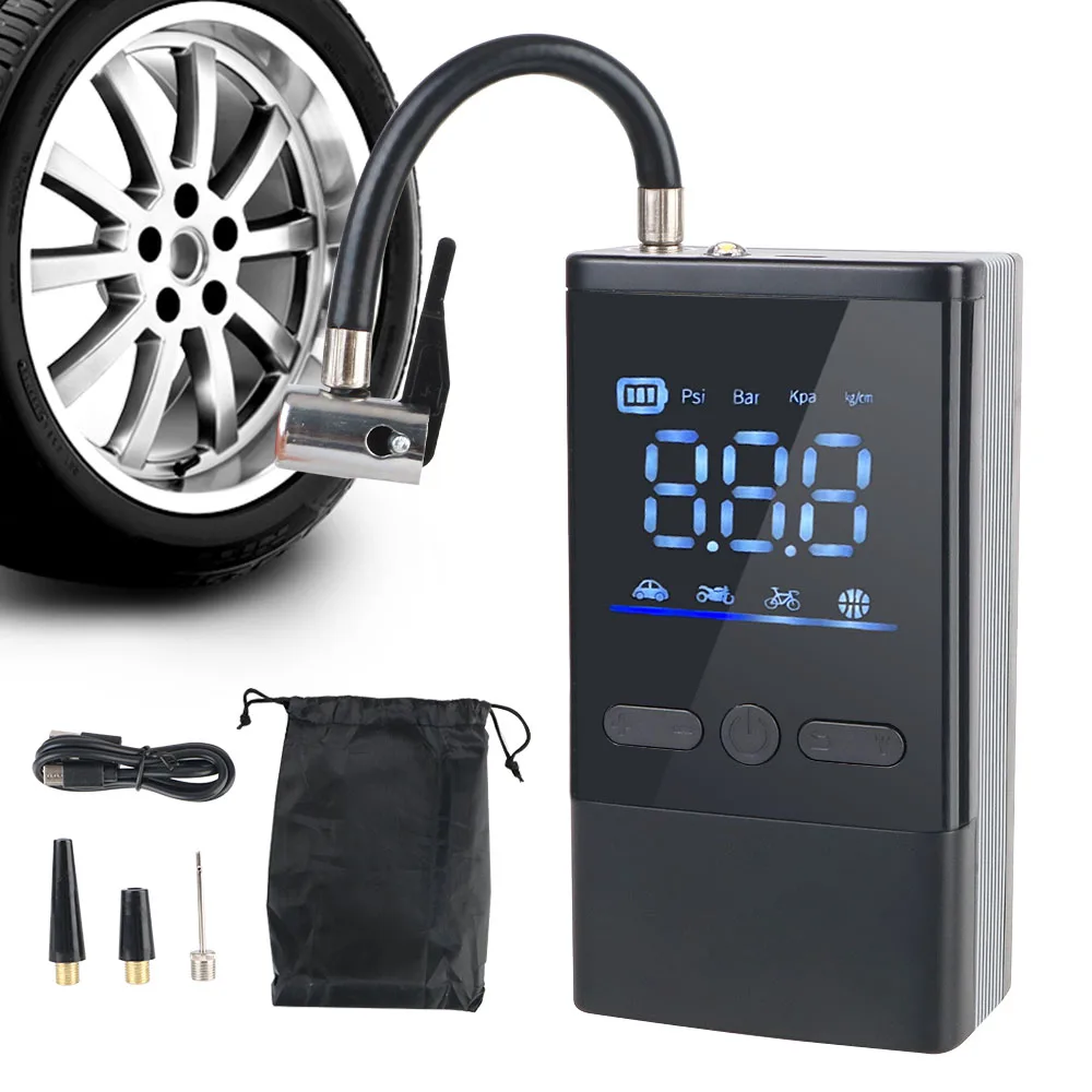 

150PSI 4000mAh Digital Accessories Tire Air Pump Tire Pressure Test Portable Inflator With LED Flashlight Car Air Compressor