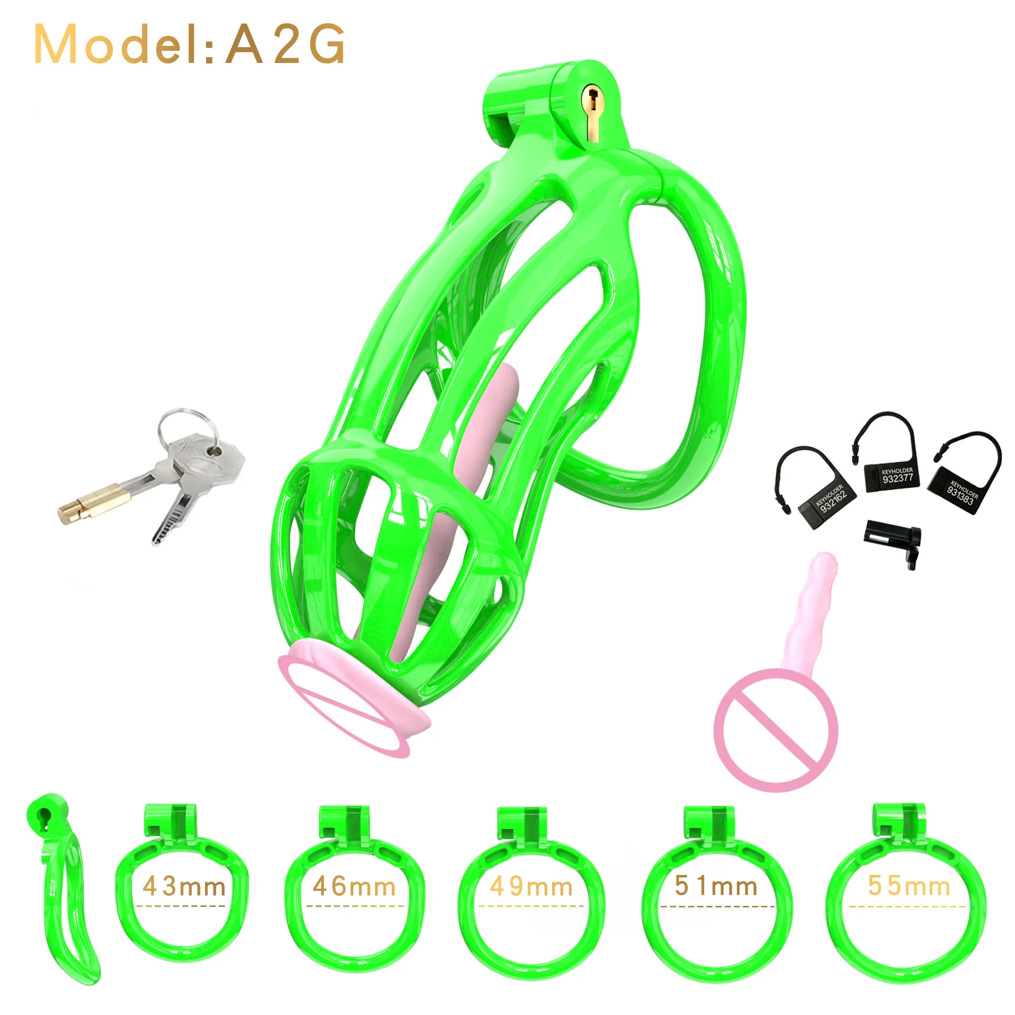 Cobra Chastity Cage 5 Size Ring Anti Cheating With Urethral Catheter BDSM Bondage Cock Cage Abstinence Penis Lock Gay Sex Toys18