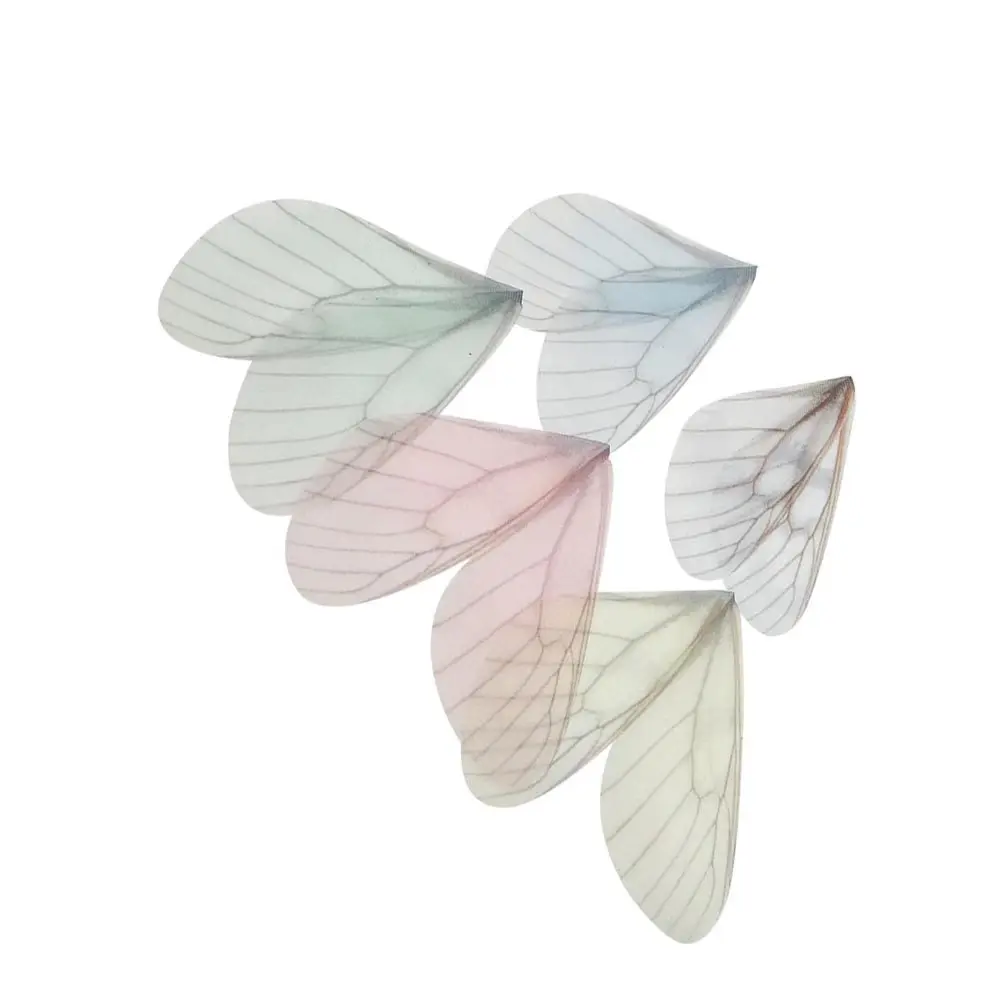 

10 шт. подвесок в виде крыльев бабочки из тонкой полиэстеровой ткани, 8 см, для самостоятельного изготовления аксессуаров для волос, серег, ожерелий, украшений для вечеринок