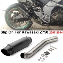 Slip On For Kawasaki Z750 Z 750 2007 - 2014 Years Motorcycle GP Exhaust Escape Systems Middle Link Pipe Muffler DB Killer
