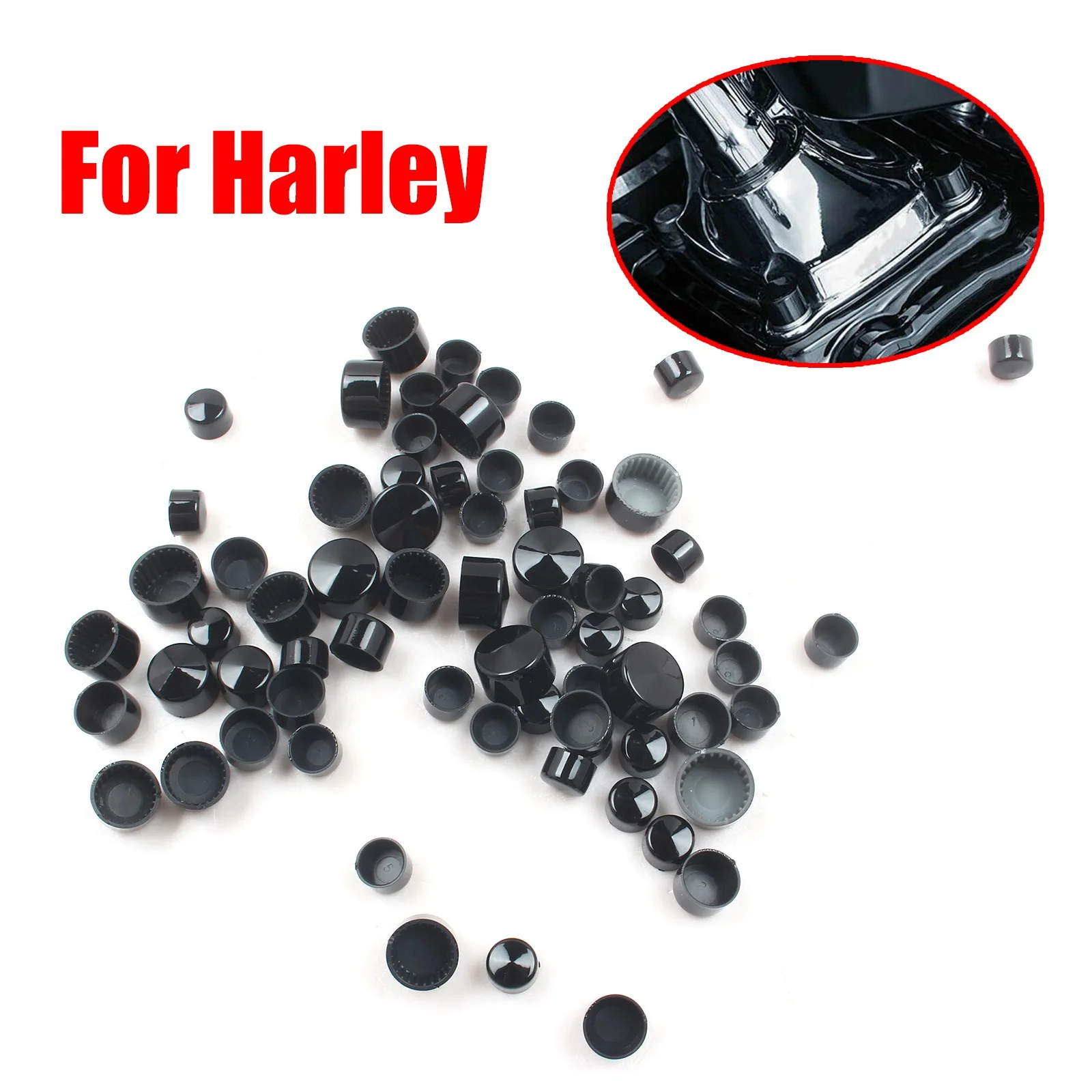 70 Pcs/Set Motorcycle Accessories Toppers Bolt Covers Engine Rocker Screw Caps For Harley-Davidson CVO Road Glide Softail Street