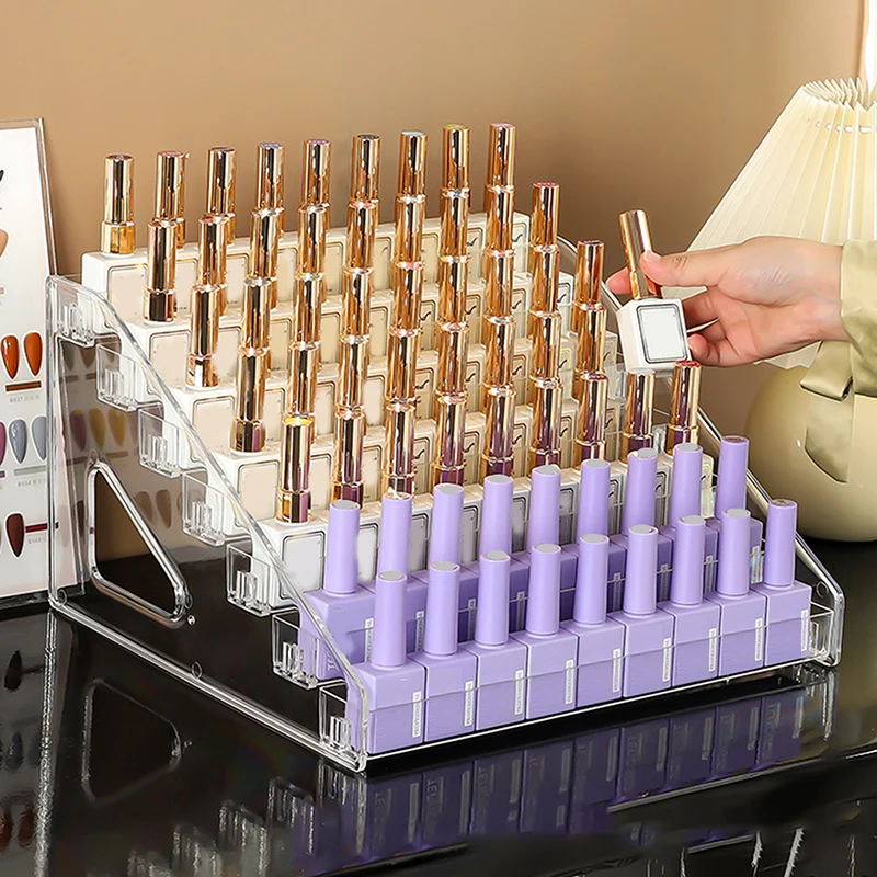 Acrylic Nail Polish Display Stand, Transparent Nail Polish Glue Display Stand, Eyeshadow Tray, Lipstick, Cosmetics Storage Box