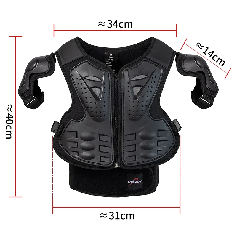 VEMAR Child Youth Body Protect Armor Motocross Armour Vest Skating Waistcoat Motorcycles Kids Chest Spine Shoulder Pad Armor