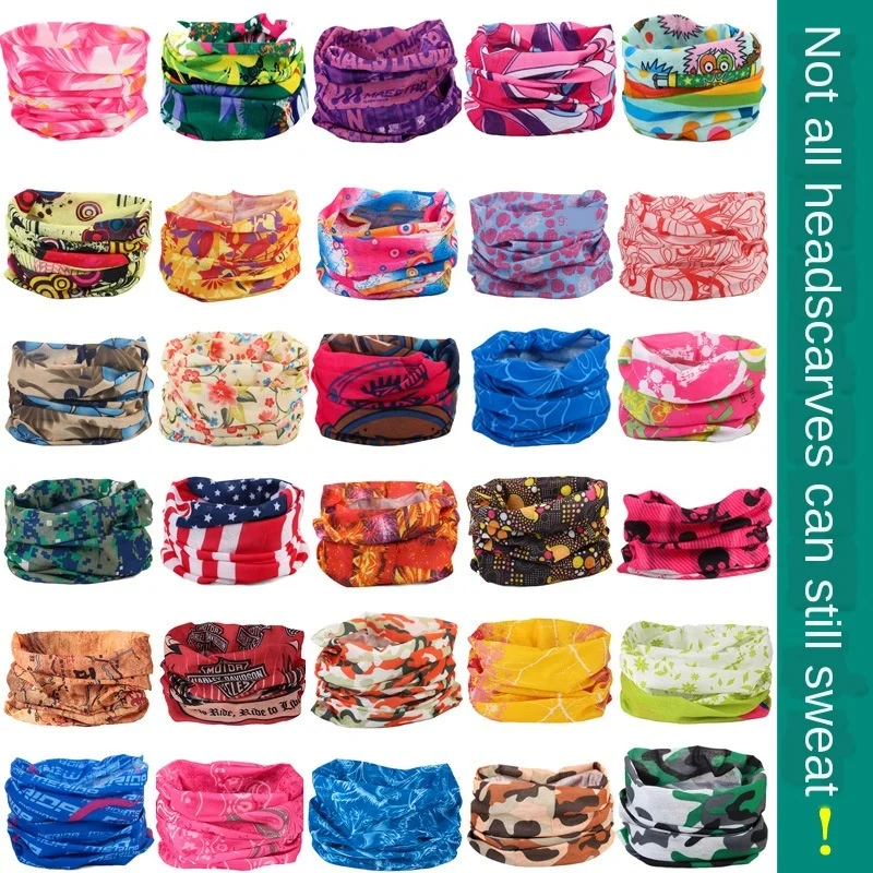 Pattern hijab Bandana hair accessories Scarf With Seamless Neck Tubular Shape Standard Tube Face Mask Bicycle Head Ski Headwear