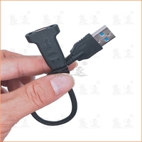 0.2M USB 3.0 A Male to USB 3.1 Type-C type c USB-C Female HDD charging data connection Cable 20cm with Panel Mount Screw Hole