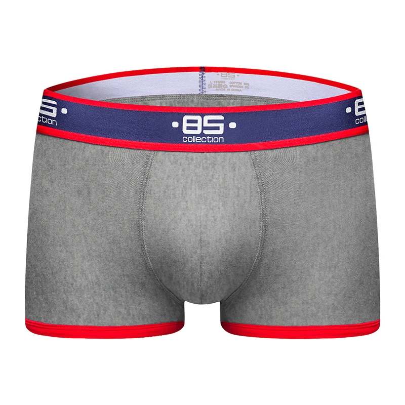 BS Mens Boxers Sexy Men Underwear Mens Underpants Male Panties Shorts Penis Pouch Gay Cotton Comfortable Boxers Male Underwear