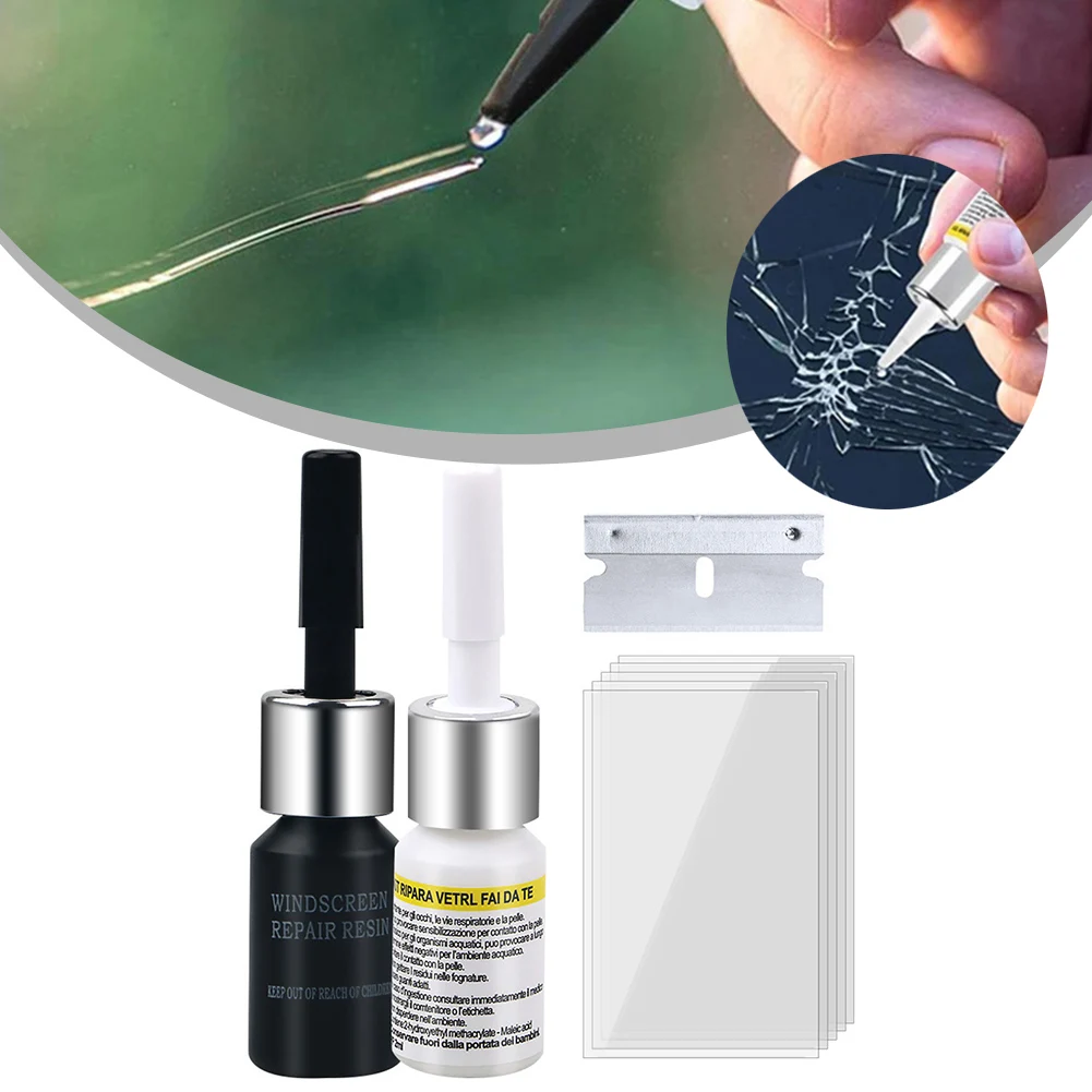 Car Window Crack Restoration Car Window Repair Resin Glue Reusable 3ml Scratch Repair Convenient And Easy Cracked Repair Tool