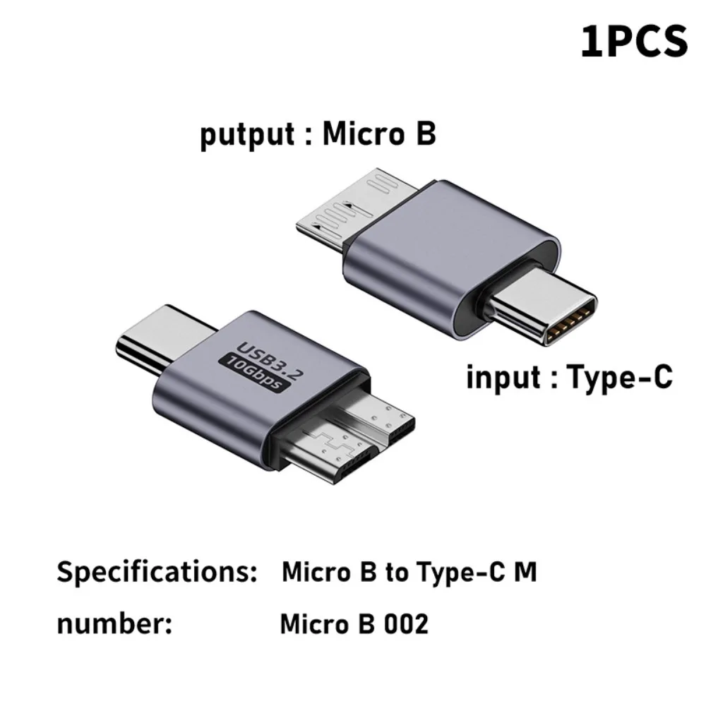 

USB3.0 Micro B Adapter High Speed Data Transfer Type C Female Adapter Mini Size Compact Type-C USB3.0 Micro B Connector Laptop