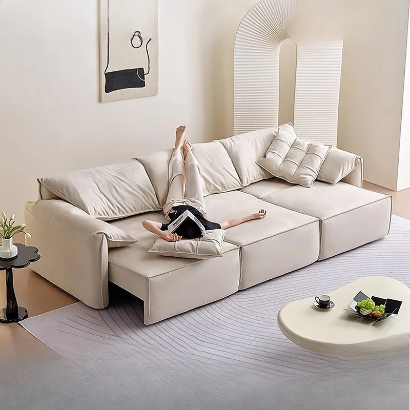 Luxury Modern Beige Electric Sofa Loveseat Design Oversized Lounges Recliner Chair Sleeper Designer Woonkamerbanken Furniture
