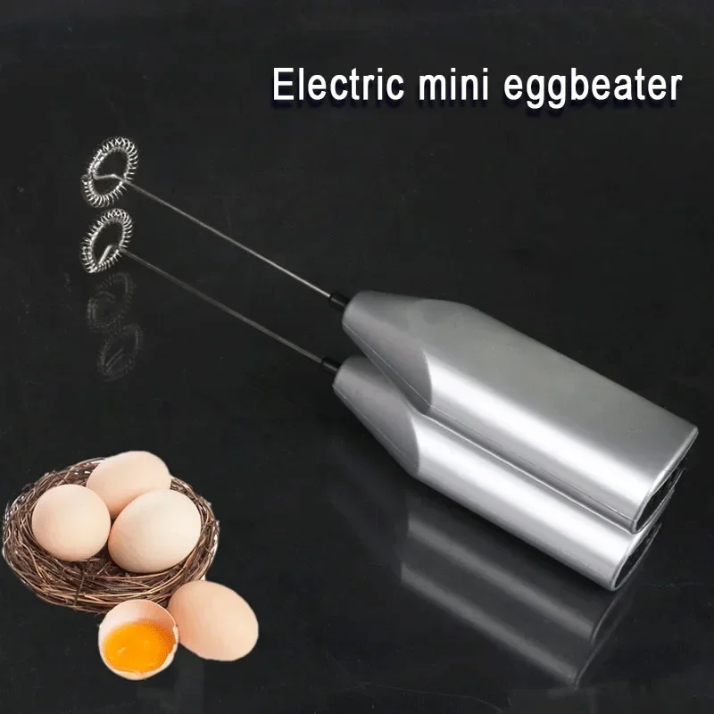 1/2PCS Handheld Electric Whisk Stainless Steel Whisk Creative Milk Coffee Stirrer Mini Milk Whisk Kitchen Baking Tools