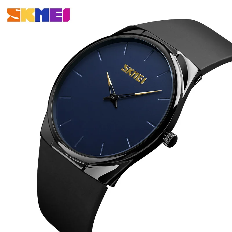 Skmei Time Simple Business Men's Watch Thin Two-Pin Scale Quartz Watch Men