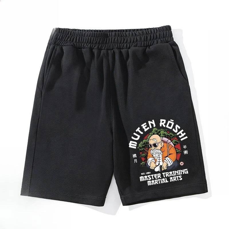 

Мужские короткие брюки Seven Dragon Ball - короткие брюки с рисунком Kakarot Turtle Sage Beigita, модные, универсальные, удобные, 100% хлопок