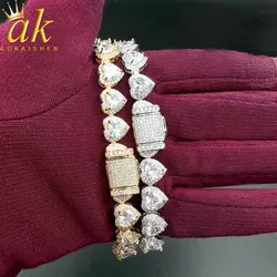 Prong Clustered Tennis Bracelet for Women Cubic Zirconia Iced Out Hip Hop Fashion Jewelry