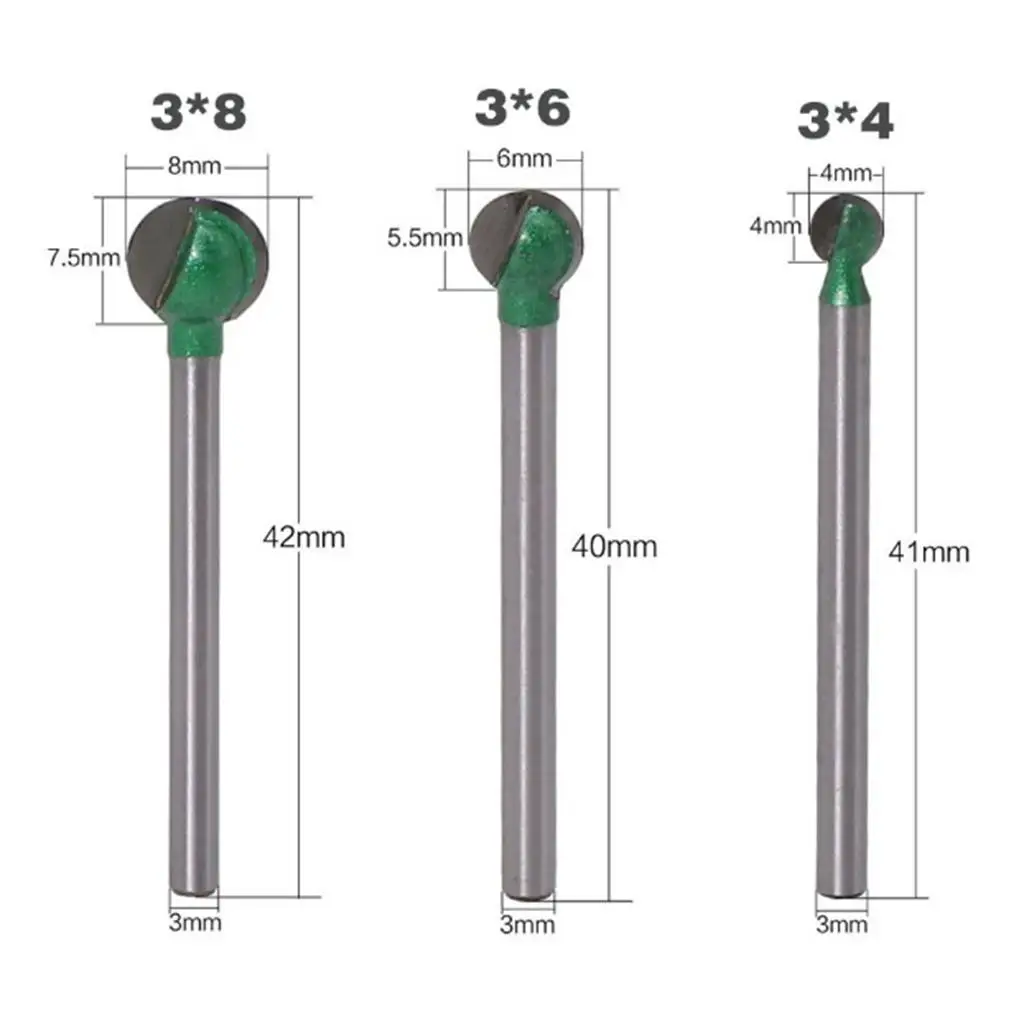 

Фрезы из микрокарбидных сплавов для резьбы по корню дерева, сферические, с хвостовиком 6 мм, для обработки дерева, металла и неметаллических заготовок