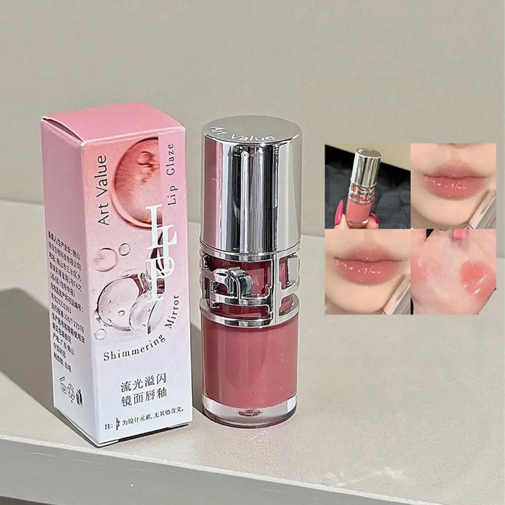 Specchio scintillante Smalto per labbra Viola Puro desiderio Lucido Acqua Lucido Labbra carnose Nude Bianco Miglioramento della bellezza Labbra Trucco di bellezza